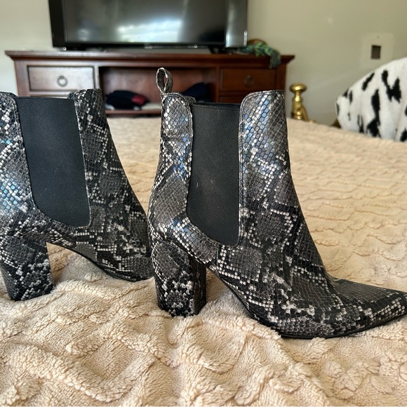 Snake Skin Steve Madden Ankle Boots - Picture 1 of 6